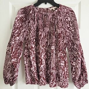 New!!! Skies Are Blue ✨️ Zebra Print in Burgundy and Pink Women's Top Size XS